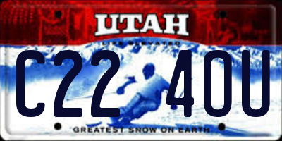 UT license plate C224OU