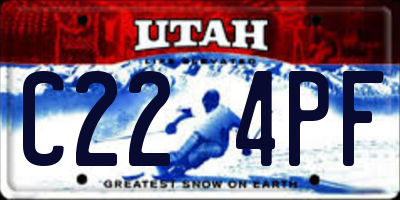 UT license plate C224PF