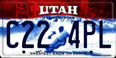 UT license plate C224PL