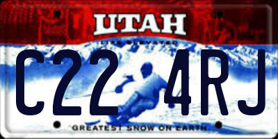 UT license plate C224RJ