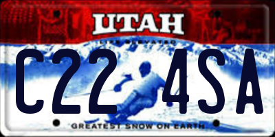 UT license plate C224SA