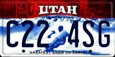 UT license plate C224SG