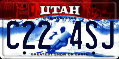 UT license plate C224SJ