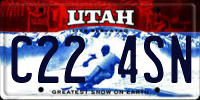 UT license plate C224SN