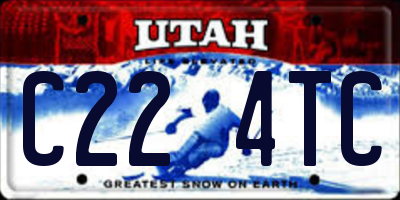 UT license plate C224TC