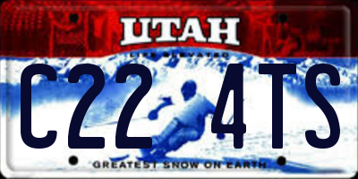 UT license plate C224TS