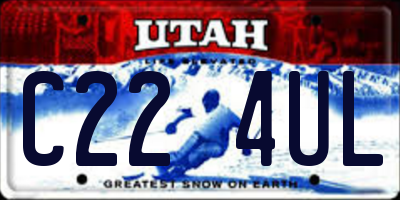 UT license plate C224UL