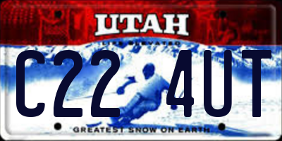 UT license plate C224UT