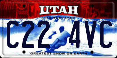 UT license plate C224VC