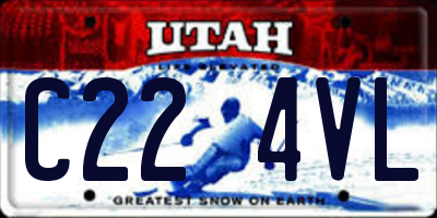 UT license plate C224VL