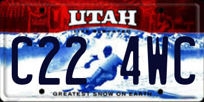 UT license plate C224WC