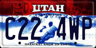 UT license plate C224WP