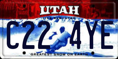 UT license plate C224YE