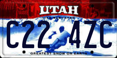 UT license plate C224ZC