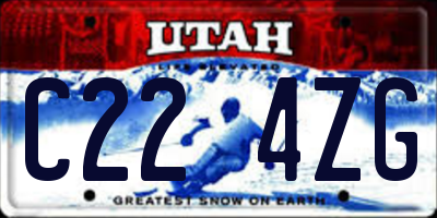 UT license plate C224ZG