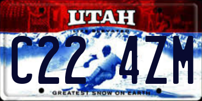 UT license plate C224ZM