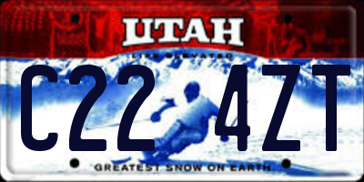 UT license plate C224ZT