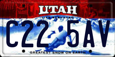 UT license plate C225AV