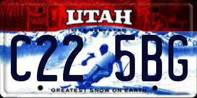 UT license plate C225BG