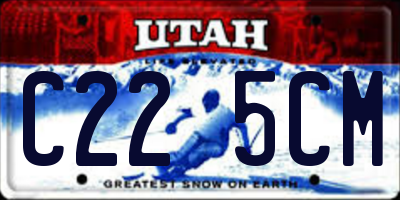 UT license plate C225CM
