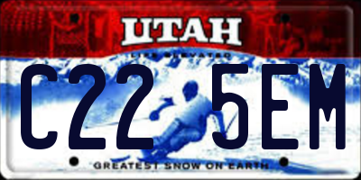 UT license plate C225EM