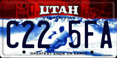 UT license plate C225FA