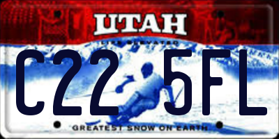UT license plate C225FL