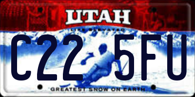 UT license plate C225FU