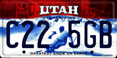 UT license plate C225GB