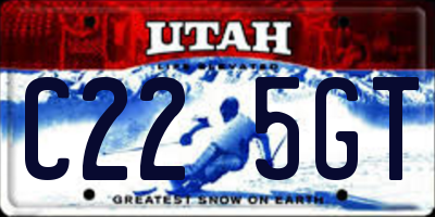 UT license plate C225GT