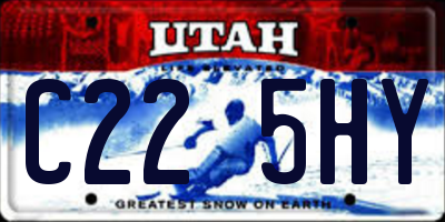 UT license plate C225HY