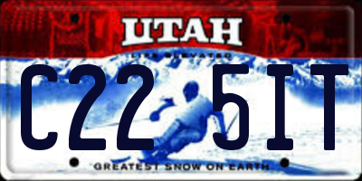 UT license plate C225IT