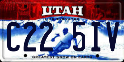 UT license plate C225IV