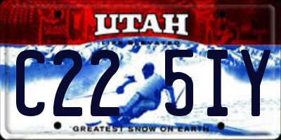 UT license plate C225IY
