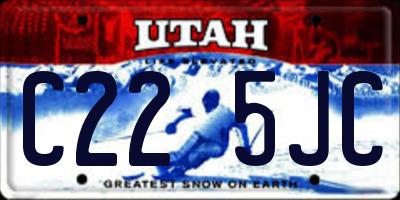 UT license plate C225JC