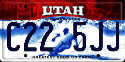 UT license plate C225JJ