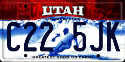 UT license plate C225JK