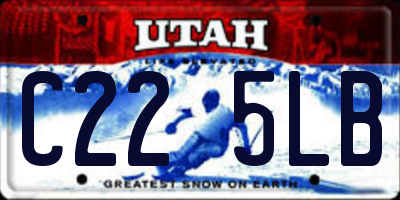 UT license plate C225LB
