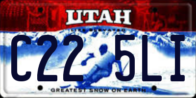 UT license plate C225LI