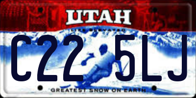 UT license plate C225LJ