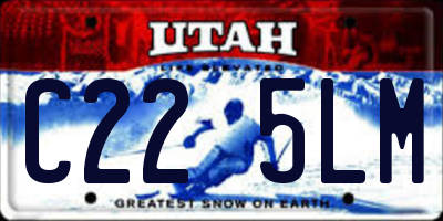UT license plate C225LM