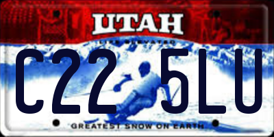 UT license plate C225LU