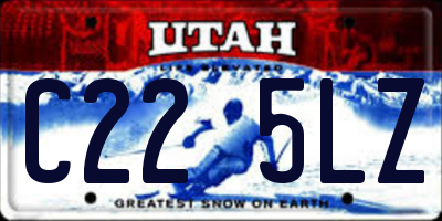 UT license plate C225LZ