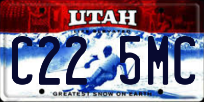 UT license plate C225MC