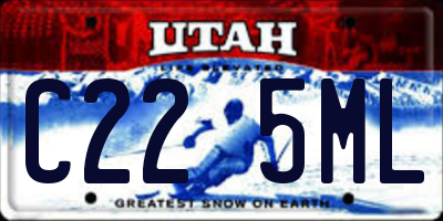 UT license plate C225ML