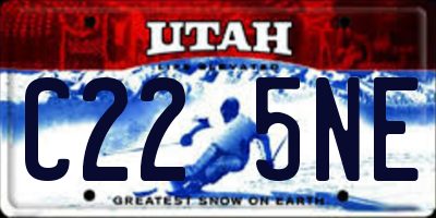 UT license plate C225NE