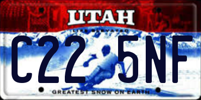 UT license plate C225NF