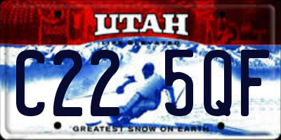 UT license plate C225QF