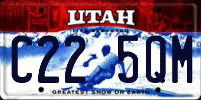 UT license plate C225QM