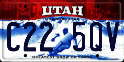 UT license plate C225QV